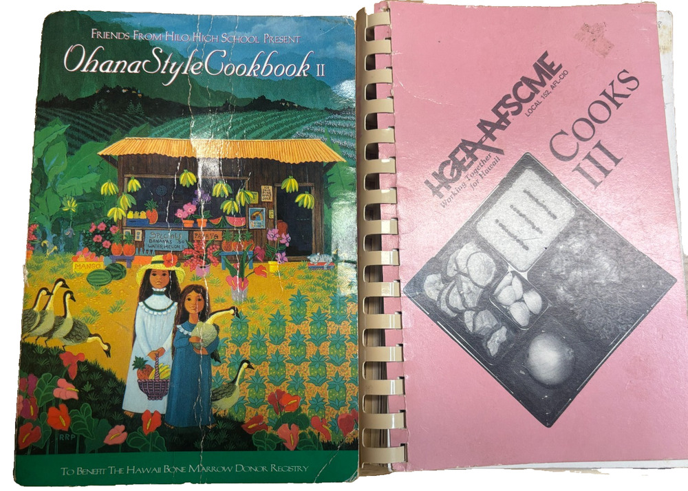 Ohana Style Cookbook II & Hgea-Afscme Cooks III Recipe Books 1995 - Lot 2